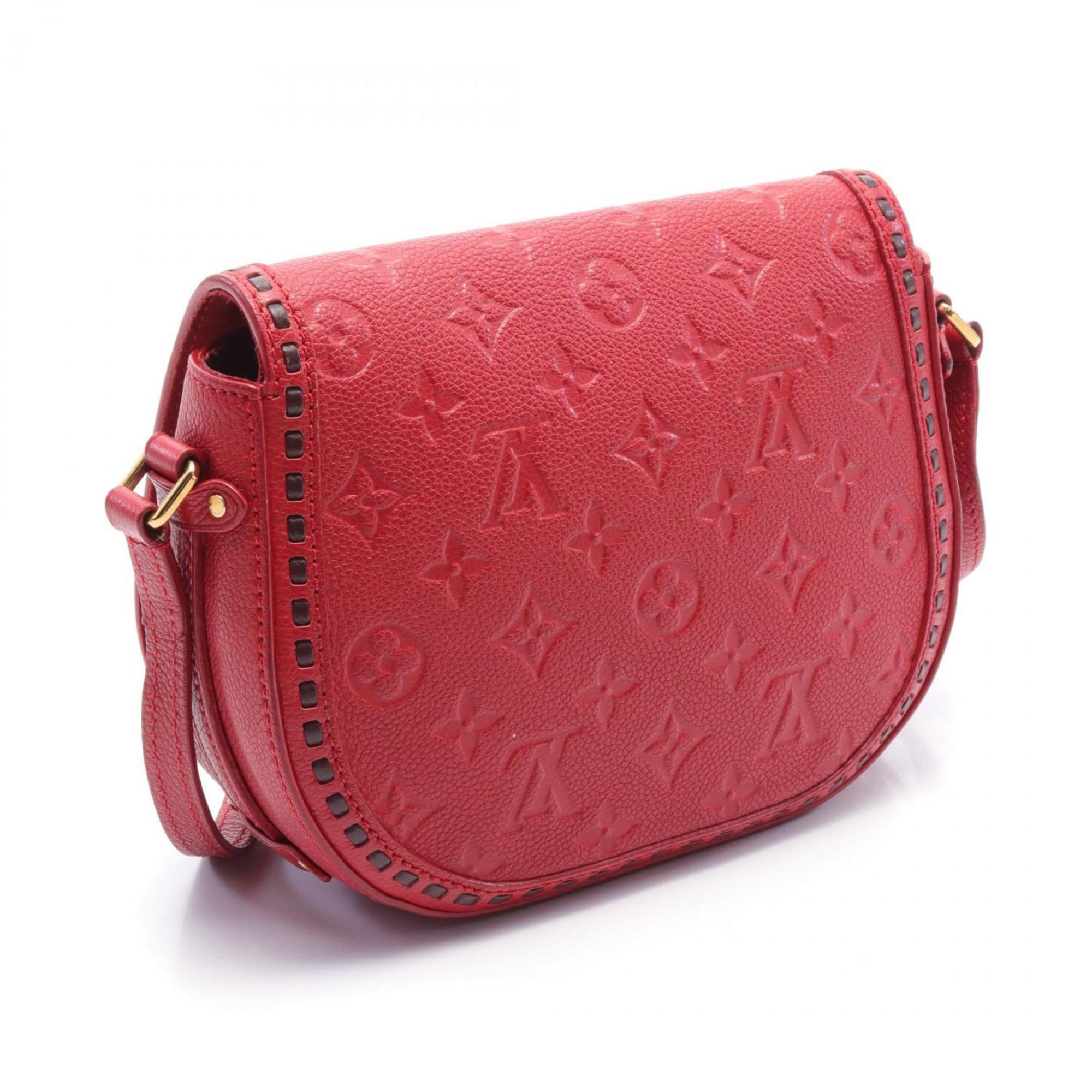 Louis Vuitton Juno Monogram Empreinte Cerise Shoulder Bag Leather Women's Red M43144