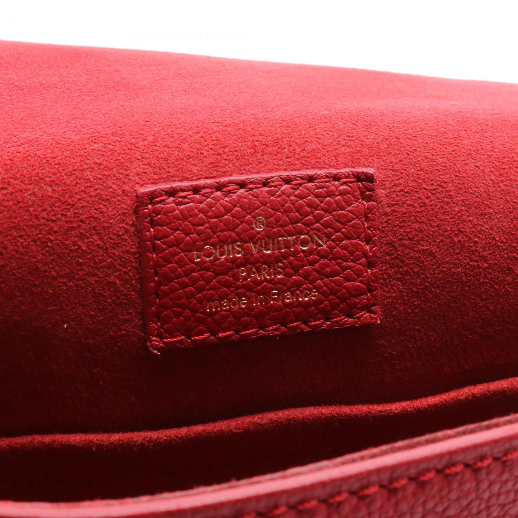 Louis Vuitton Juno Monogram Empreinte Cerise Shoulder Bag Leather Women's Red M43144