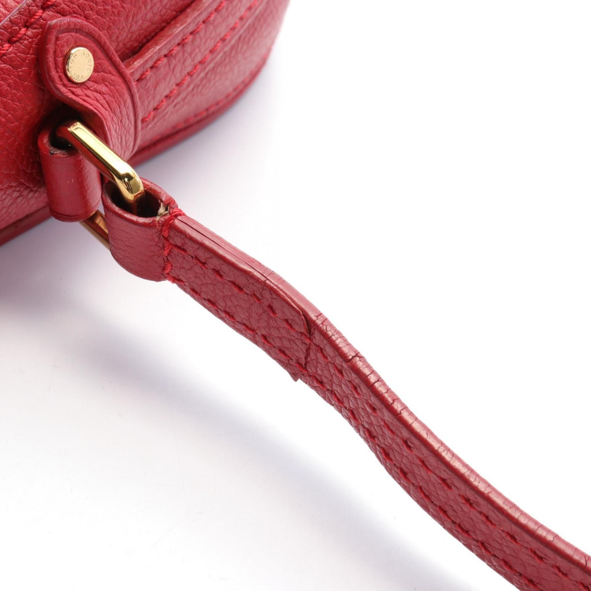 Louis Vuitton Juno Monogram Empreinte Cerise Shoulder Bag Leather Women's Red M43144