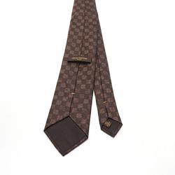 Louis Vuitton Damier Necktie Clothing Silk Men's Brown