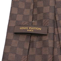 Louis Vuitton Damier Necktie Clothing Silk Men's Brown