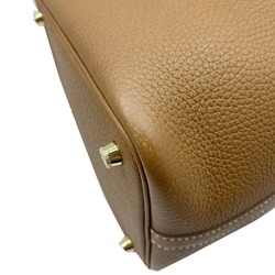 HERMES Hermes Picotin Lock PM Taurillon Gold Z Stamp 2021 Brown Clemence Handbag Women's Men's