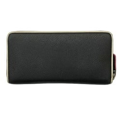 COACH Round Long Wallet Leather Black F12585 Women's