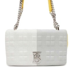 Burberry Chain Shoulder Bag Lola Leather BURBERY White