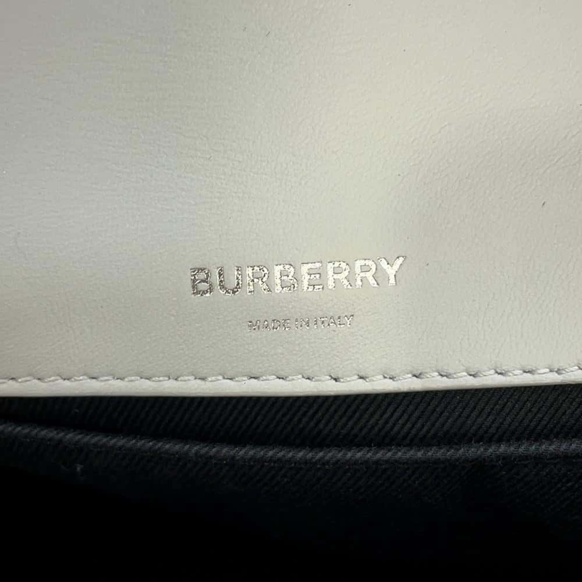 Burberry Chain Shoulder Bag Lola Leather BURBERY White