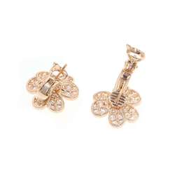 Van Cleef & Arpels Frivole Small Diamond Earrings, Pink Sapphire, K18PG Gold VCARP6L500