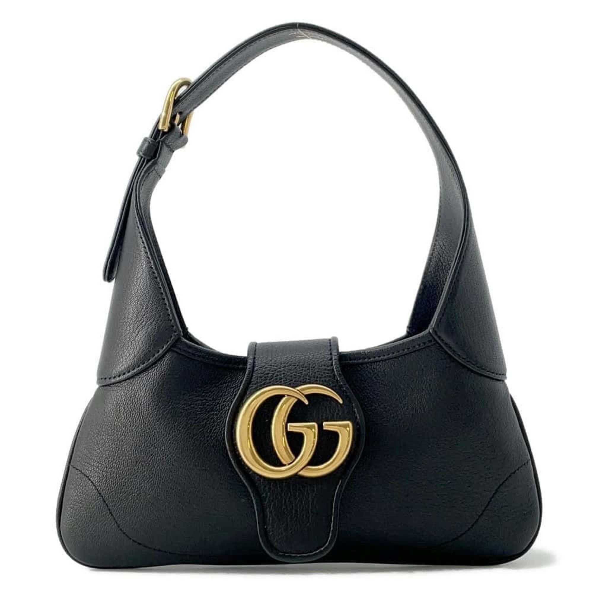 Gucci Shoulder Bag GG Marmont Aphrodite Leather 735106 GUCCI 2way Black