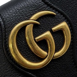 Gucci Shoulder Bag GG Marmont Aphrodite Leather 735106 GUCCI 2way Black