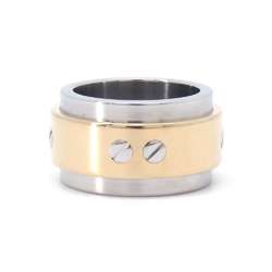 Cartier Ring Santos 100 SS Stainless Steel K18YG Size 49 B4055949