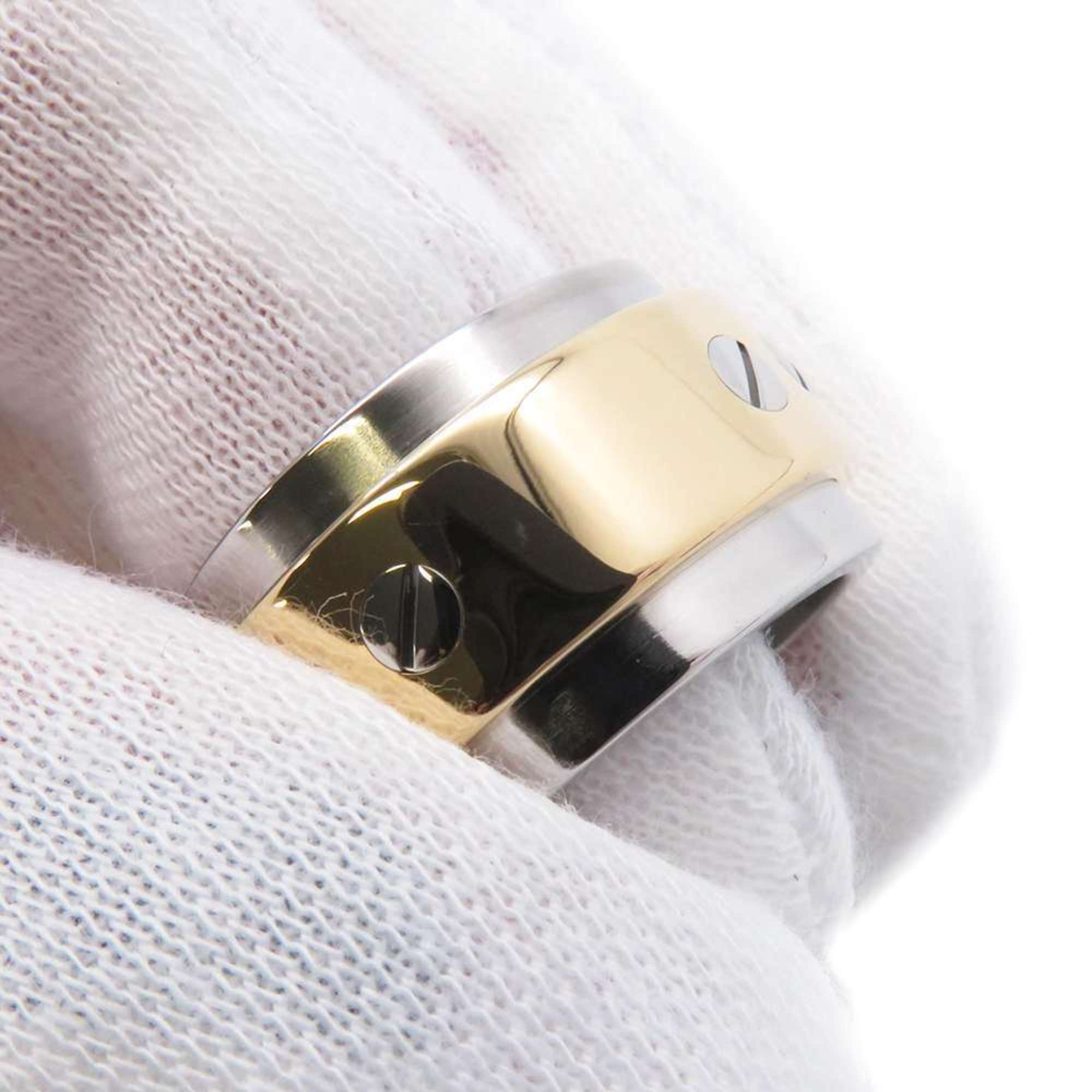 Cartier Ring Santos 100 SS Stainless Steel K18YG Size 49 B4055949