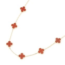 Van Cleef & Arpels Necklace Alhambra Long 20 Motifs Carnelian K18YG VCARD39800