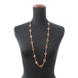 Van Cleef & Arpels Necklace Alhambra Long 20 Motifs Carnelian K18YG VCARD39800