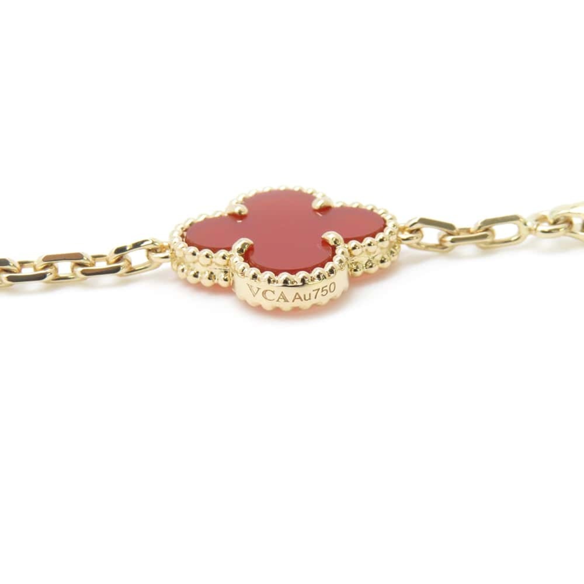 Van Cleef & Arpels Necklace Alhambra Long 20 Motifs Carnelian K18YG VCARD39800