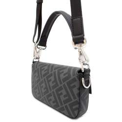 Fendi Handbag Zucca Baguette 7AS149 Black 2way Shoulder Bag