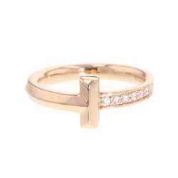 Tiffany Ring T One Diamond 0.08ct Total K18PG Pink Gold Size Approx. 67795342 & Co.