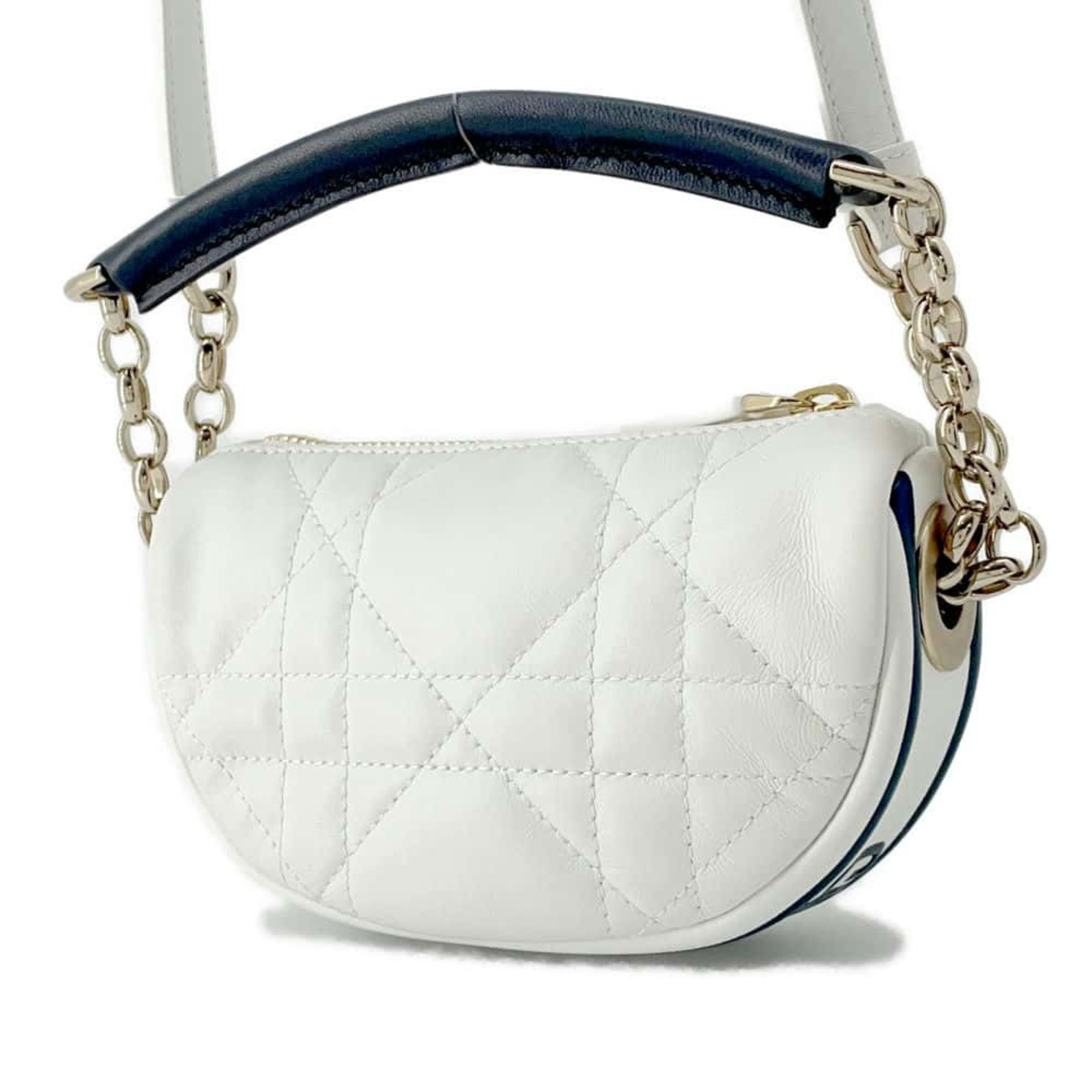 Christian Dior Handbag Vibe Micro Hobo Bag S7200ONOA 2way Shoulder White