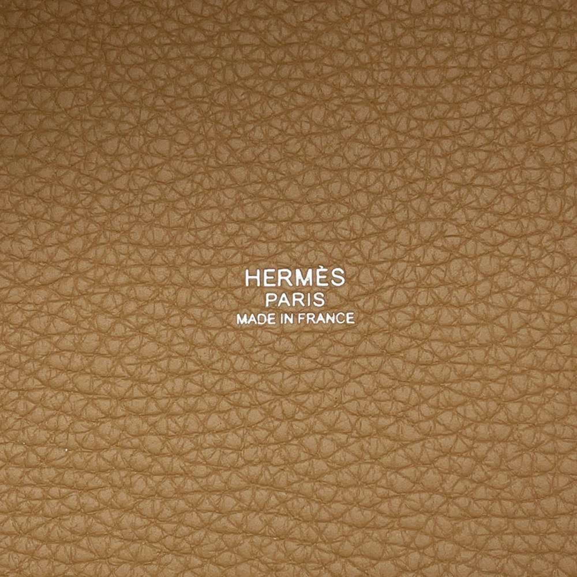 Hermes handbag Picotin Lock MM Biscuit Taurillon Clemence U stamp