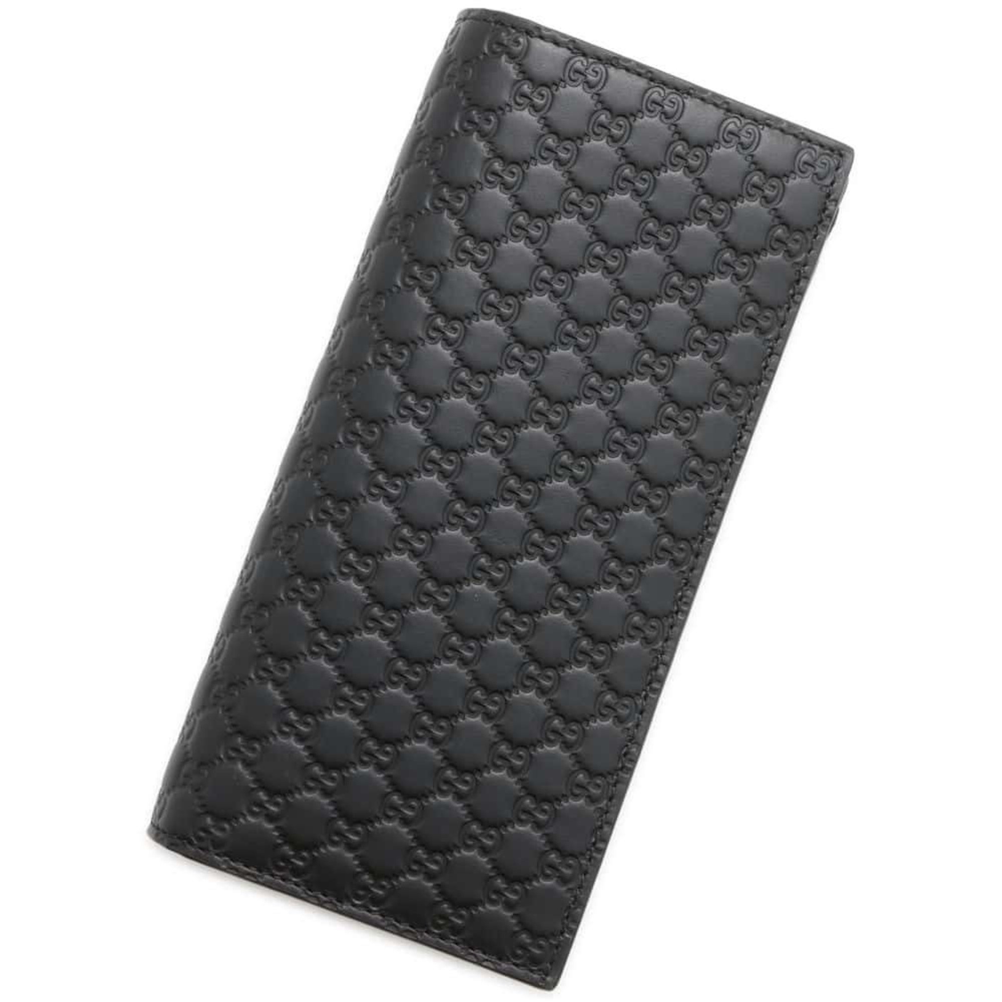 Gucci Long Wallet Micro Guccissima Leather 544479 GUCCI Bi-fold Black