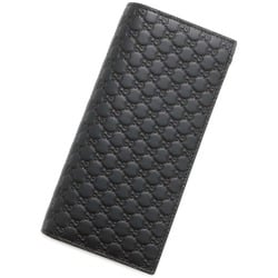 Gucci Long Wallet Micro Guccissima Leather 544479 GUCCI Bi-fold Black