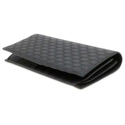 Gucci Long Wallet Micro Guccissima Leather 544479 GUCCI Bi-fold Black