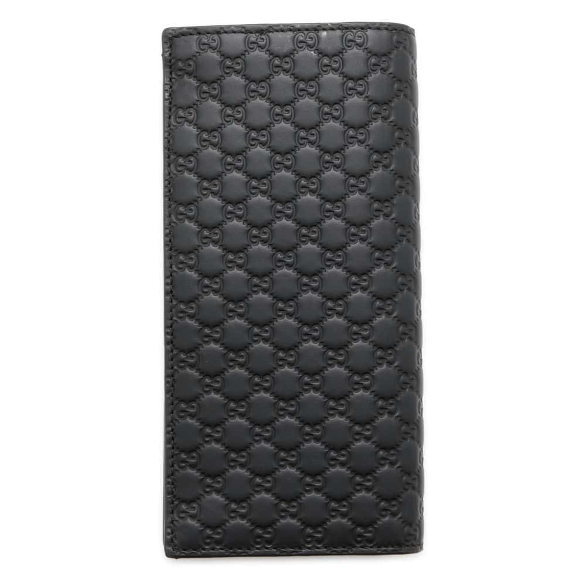 Gucci Long Wallet Micro Guccissima Leather 544479 GUCCI Bi-fold Black