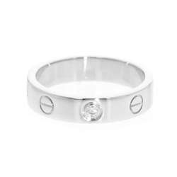 Cartier Ring Love K18WG Diamond 1P 0.02ct Size 49 B4050500