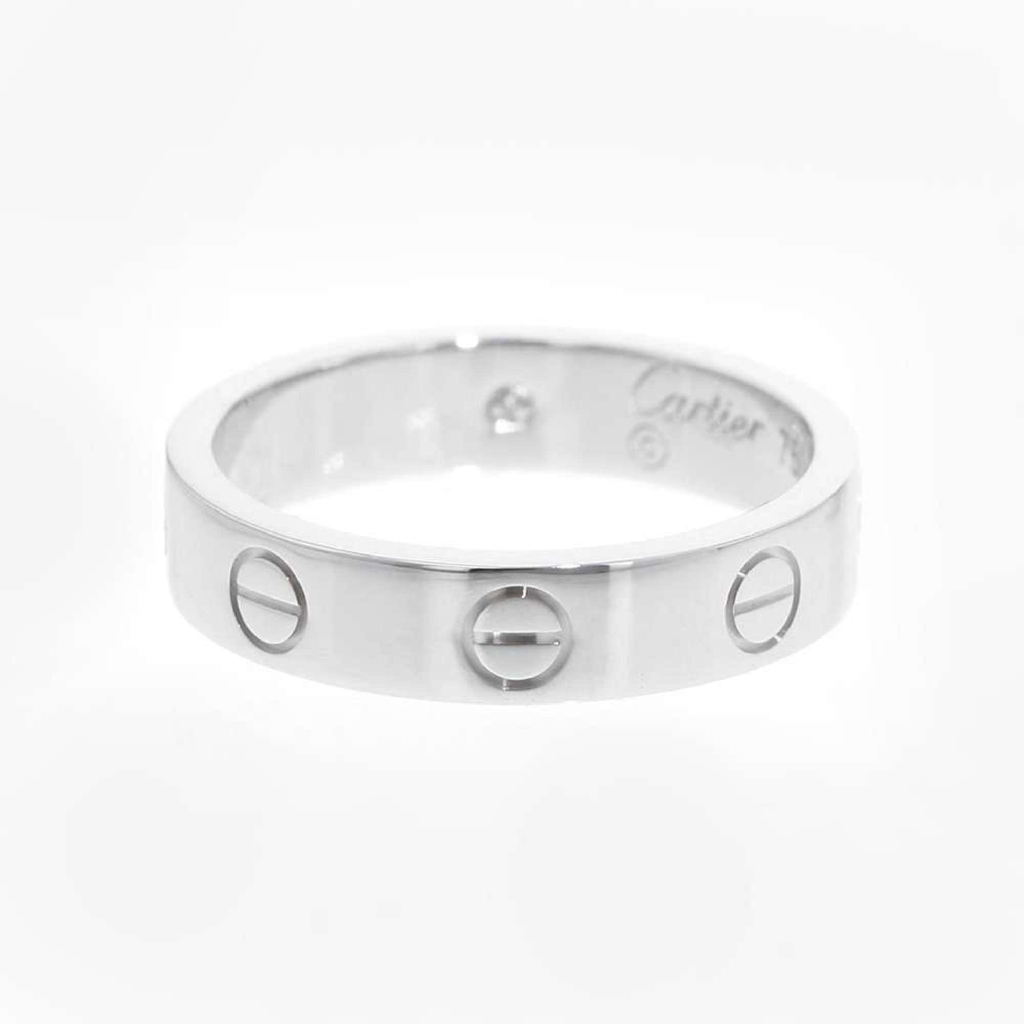 Cartier Ring Love K18WG Diamond 1P 0.02ct Size 49 B4050500