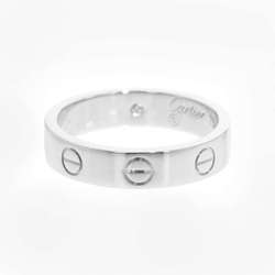 Cartier Ring Love K18WG Diamond 1P 0.02ct Size 49 B4050500