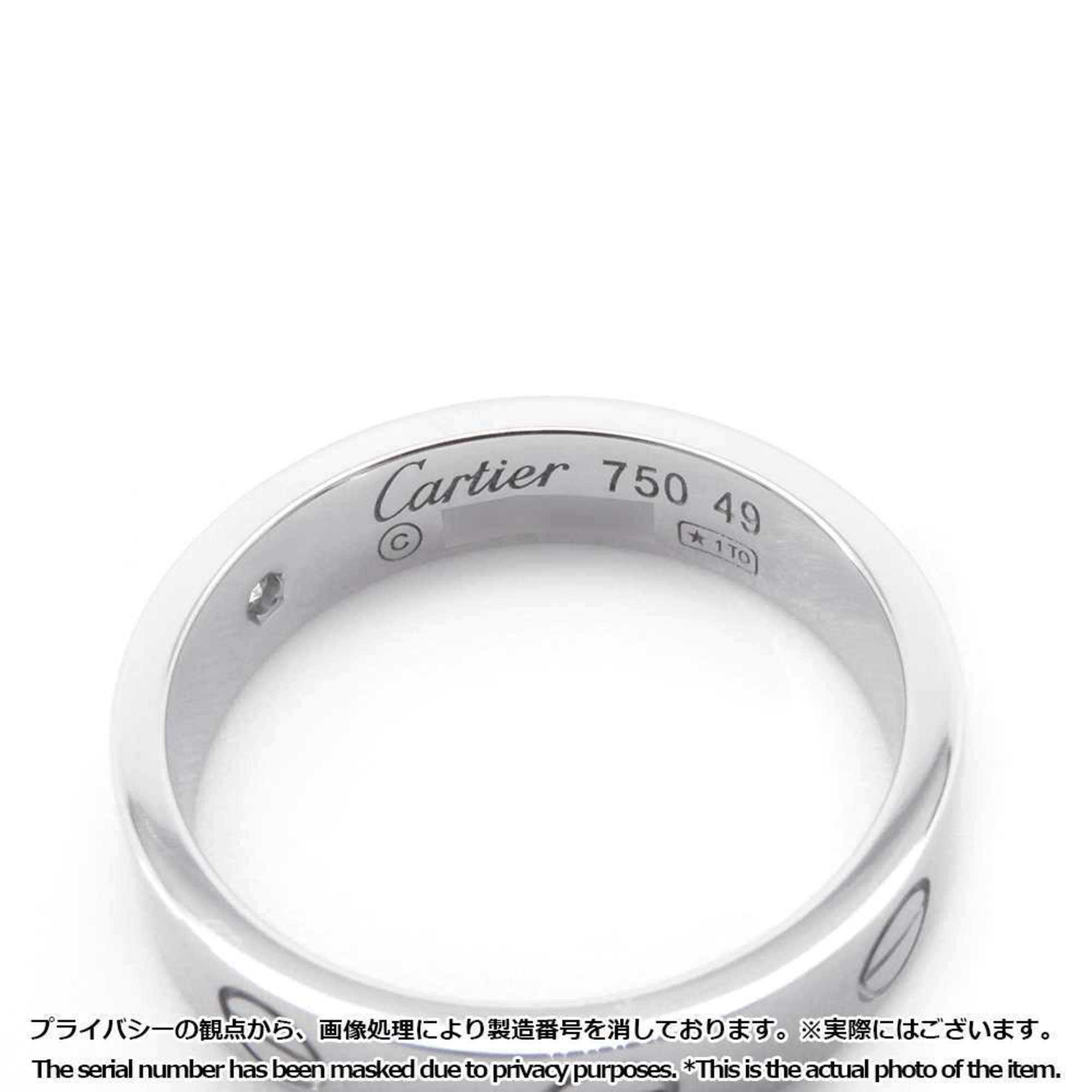 Cartier Ring Love K18WG Diamond 1P 0.02ct Size 49 B4050500