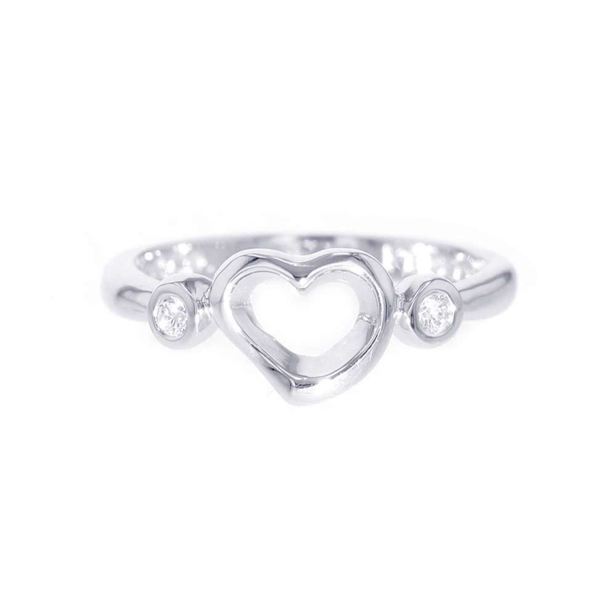 Tiffany Ring Elsa Peretti Heart Diamond Pt950 Platinum Size Approx. & Co.