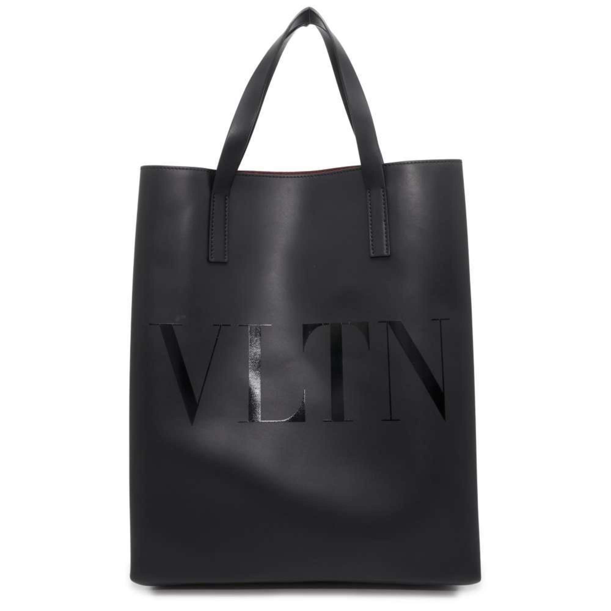 Valentino Garavani Tote Bag VLTN Leather VALENTINO Black