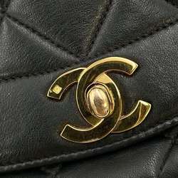 Chanel Chain Shoulder Bag Matelasse 22 Coco Mark Diana Lambskin A01164 CHANEL Black