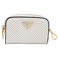 Prada Pouch Perforated Leather 1N1473 PRADA White