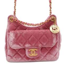 Chanel Chain Shoulder Bag Matelasse Coco Mark Hobo Small Velour Leather AS4323 CHANEL Velvet