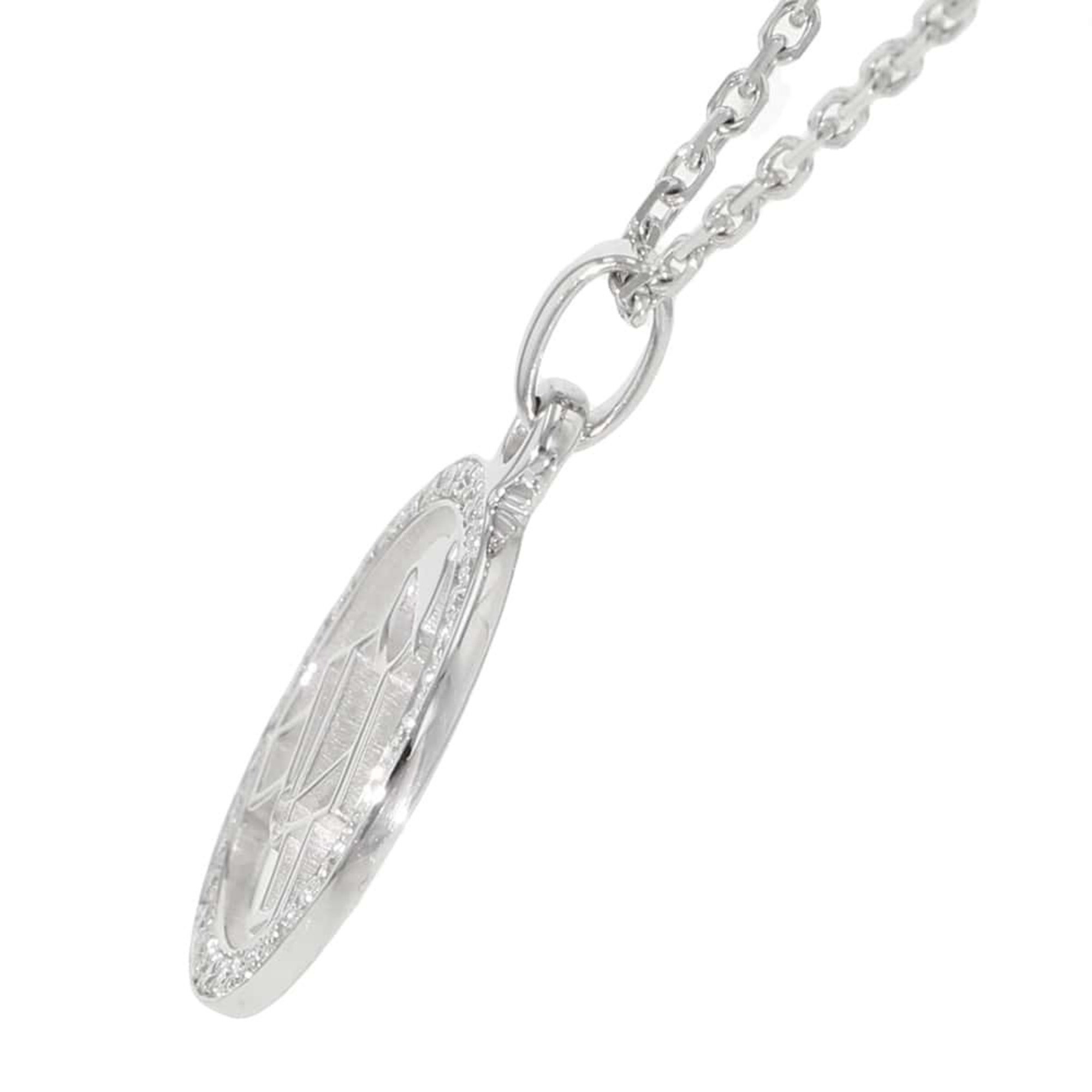 Chaumet Necklace Acrosh-coeur Baby Boy Diamond K18WG White Gold Pendant