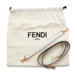 Fendi Shoulder Bag Zucca Baguette Medium Leather 8BR600 FENDI 2way White