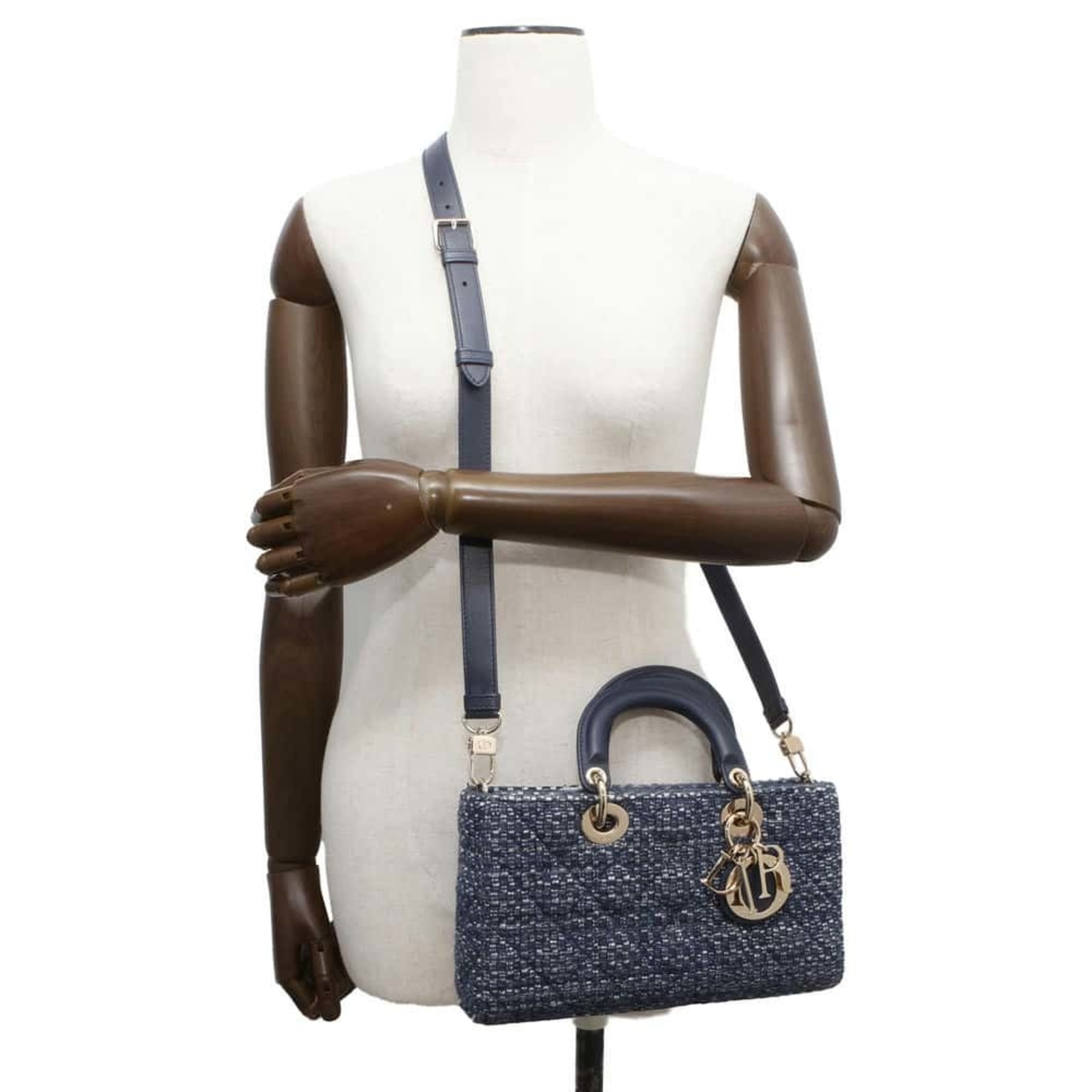 Christian Dior Dior handbag LADY D-JOY tweed M0540OTKJ_M928 3way shoulder bag