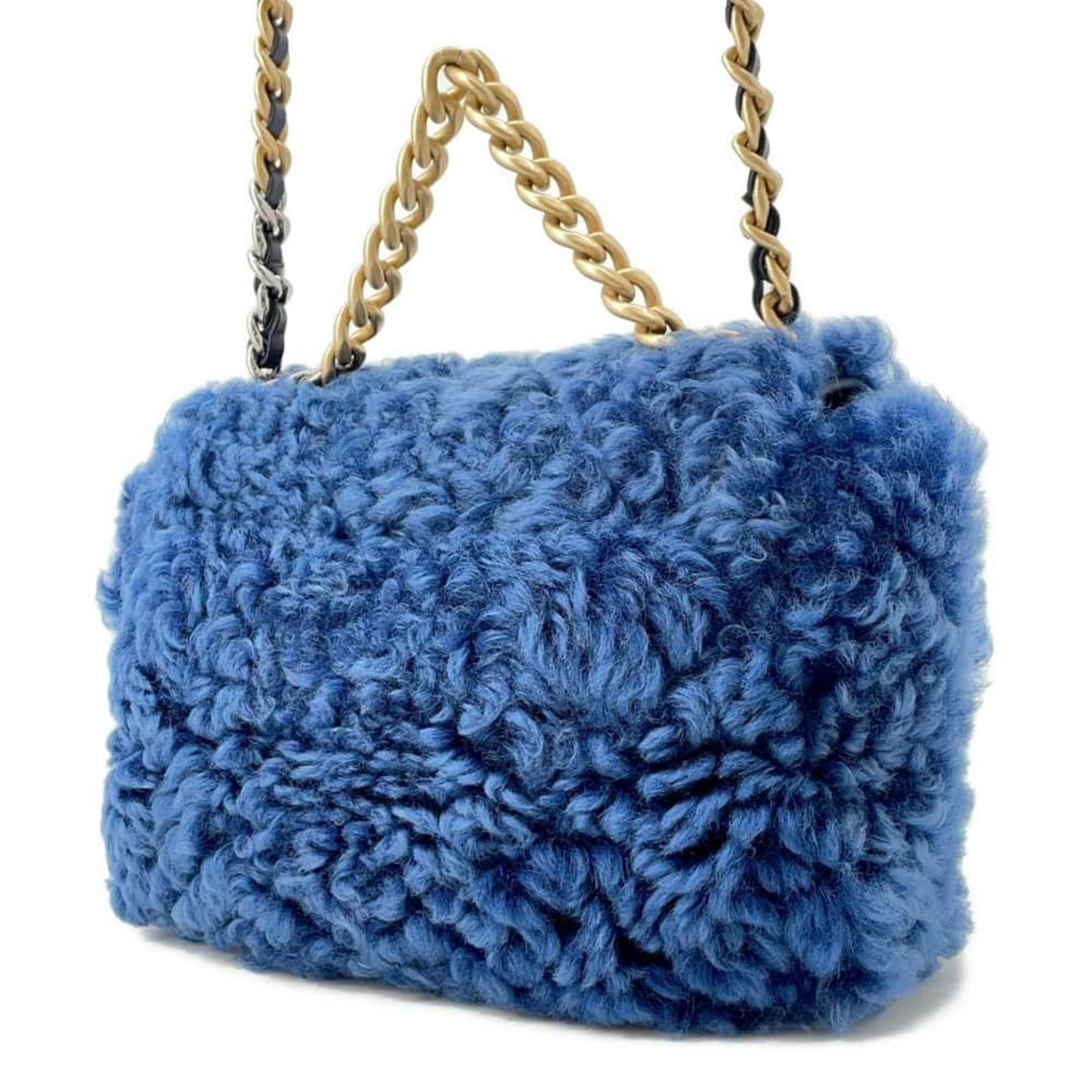 Chanel Chain Shoulder Bag 19 Fur CHANEL