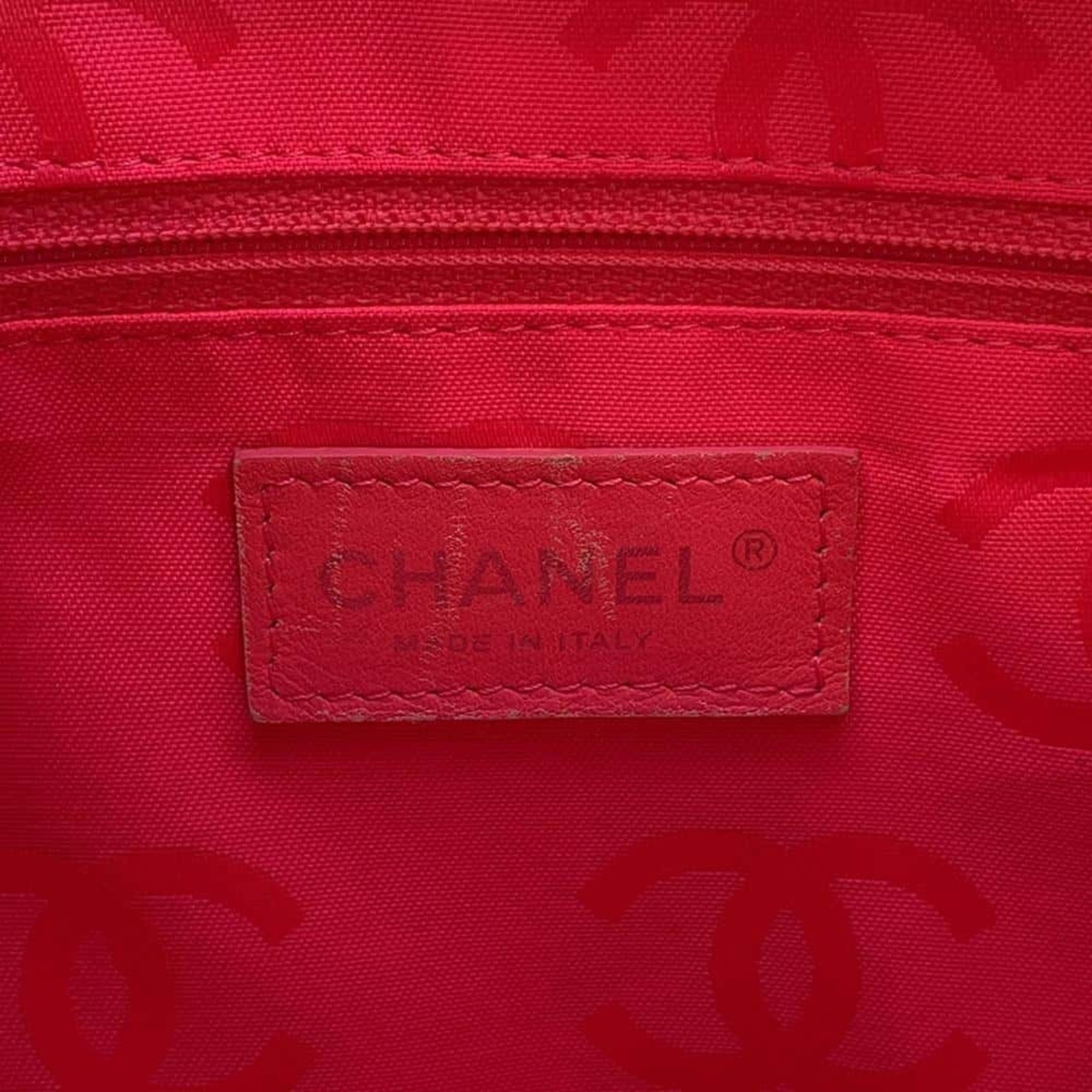 CHANEL Tote Bag Cambon Line Large Coco Mark Leather Patent A25169 Black