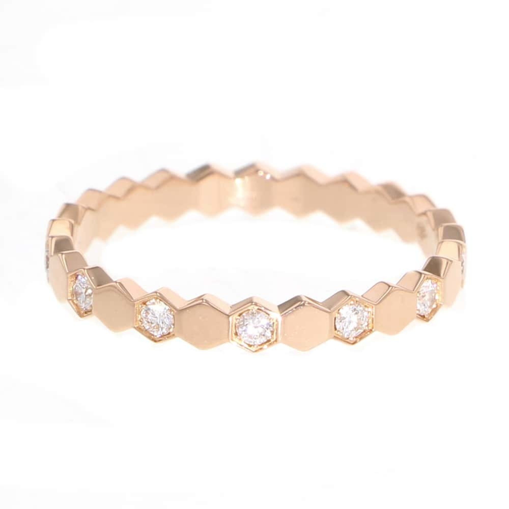 Chaumet Ring Be My Love Collection Honeycomb Diamond 13P K18PG Pink Gold Size 50