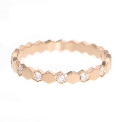 Chaumet Ring Be My Love Collection Honeycomb Diamond 13P K18PG Pink Gold Size 50