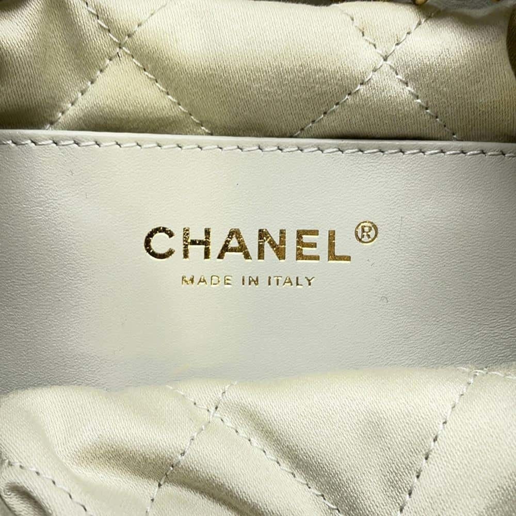 Chanel handbag CHANEL 22 Coco mark calf leather AS3980 2way shoulder bag