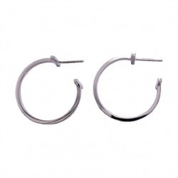 Tiffany Earrings T Wire K18WG White Gold Ladies