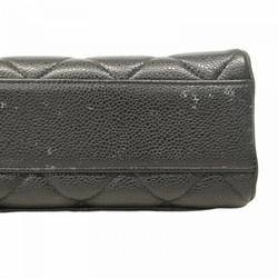 Chanel Shoulder Bag Matelasse Caviar Skin Black Women's