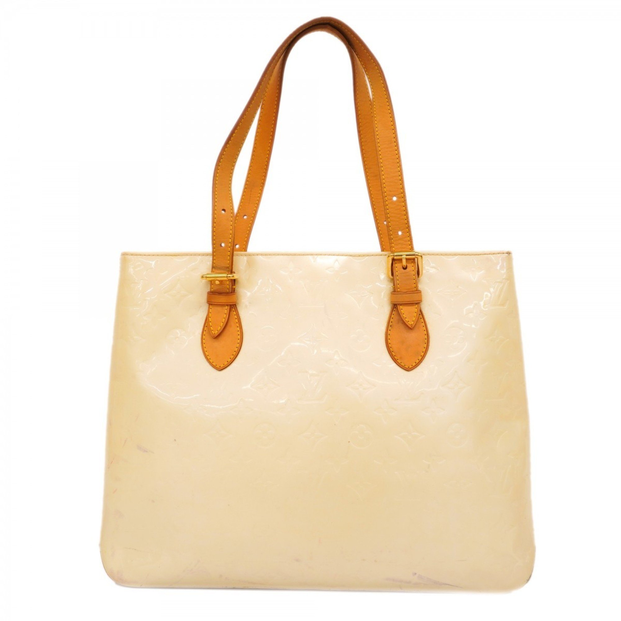 Louis Vuitton Tote Bag Vernis Brentwood M91512 Pearl Ladies