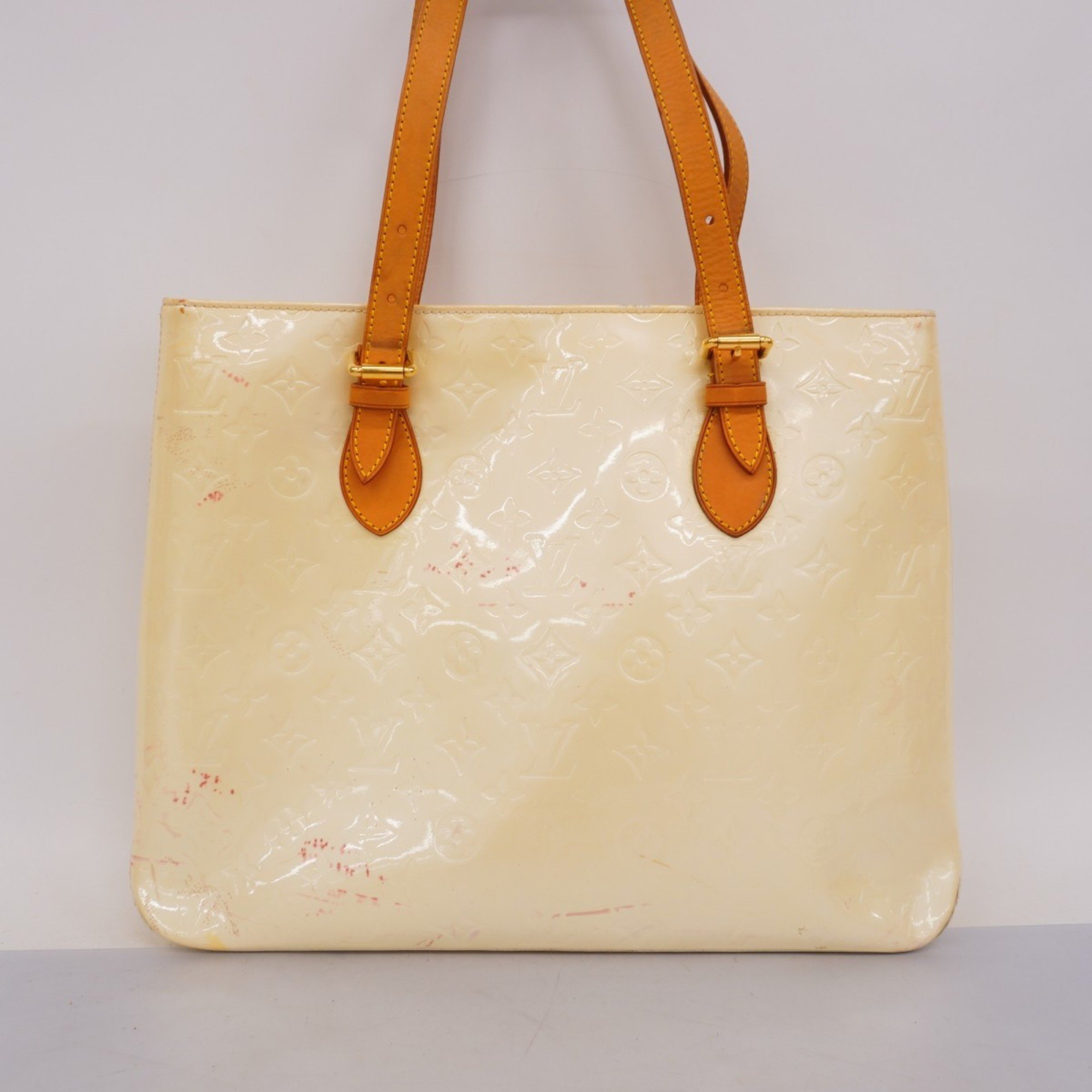 Louis Vuitton Tote Bag Vernis Brentwood M91512 Pearl Ladies