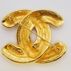 Chanel Brooch Coco Mark Matelasse GP Plated Gold Ladies