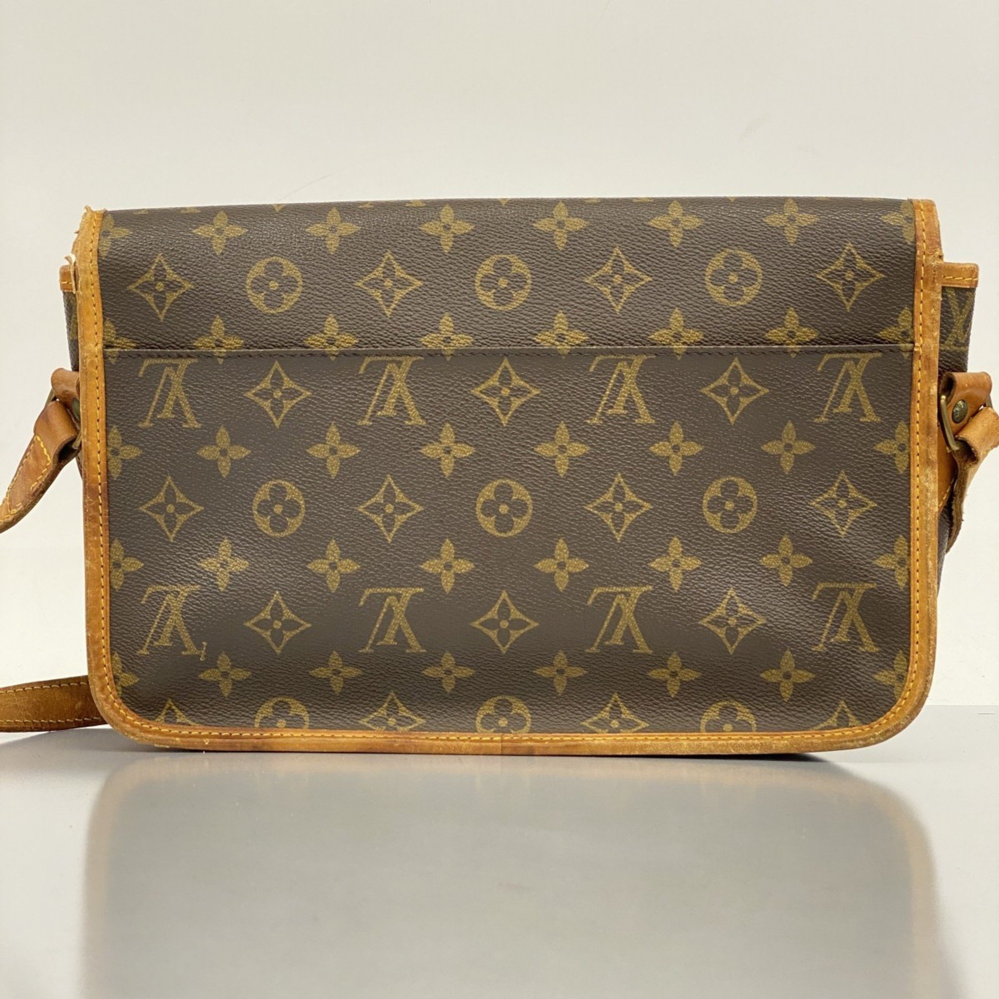 Louis Vuitton Shoulder Bag Monogram Gibessier MM M42247 Brown Women's