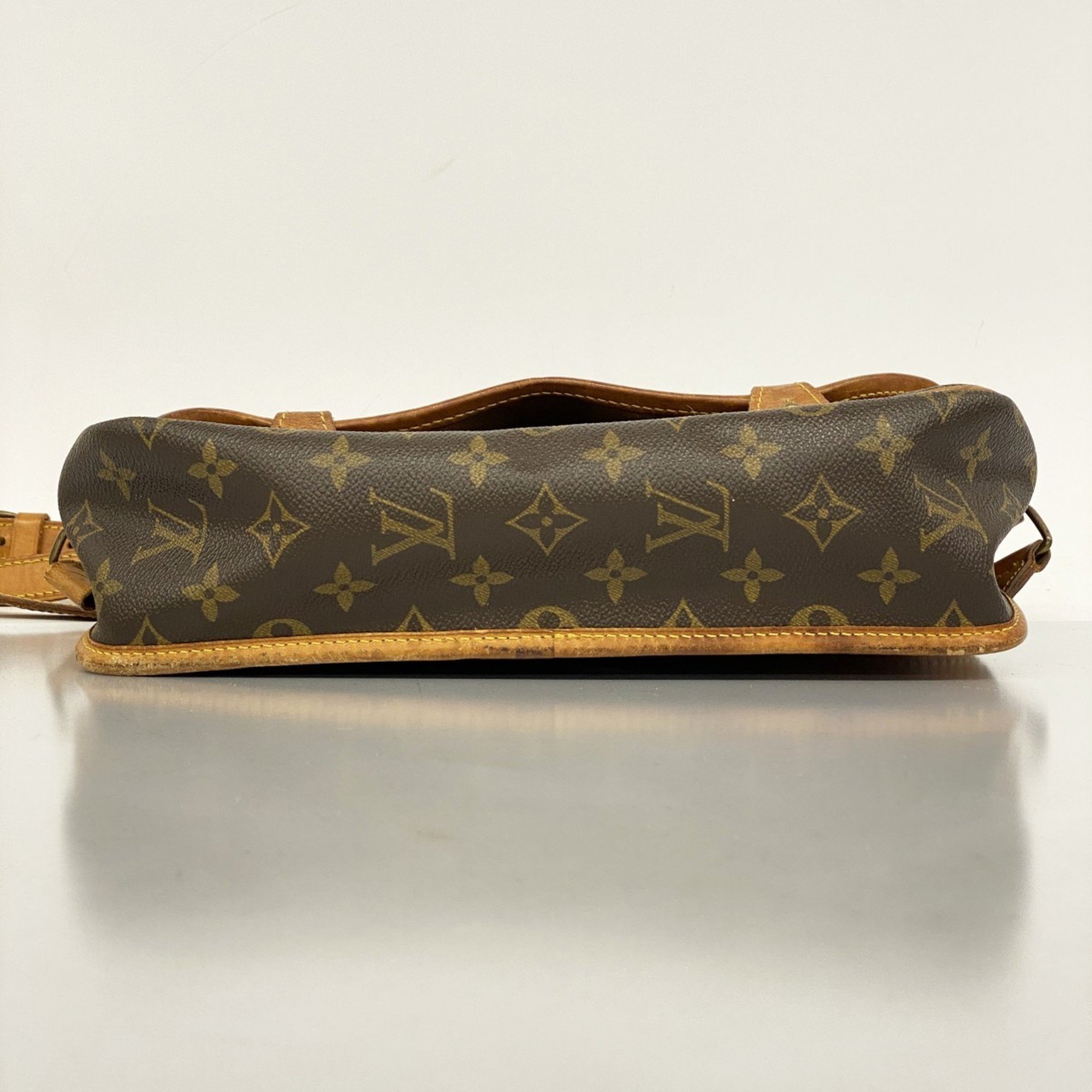 Louis Vuitton Shoulder Bag Monogram Gibessier MM M42247 Brown Women's