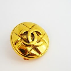 Chanel Earrings Coco Mark Matelasse Circle GP Plated Gold Ladies